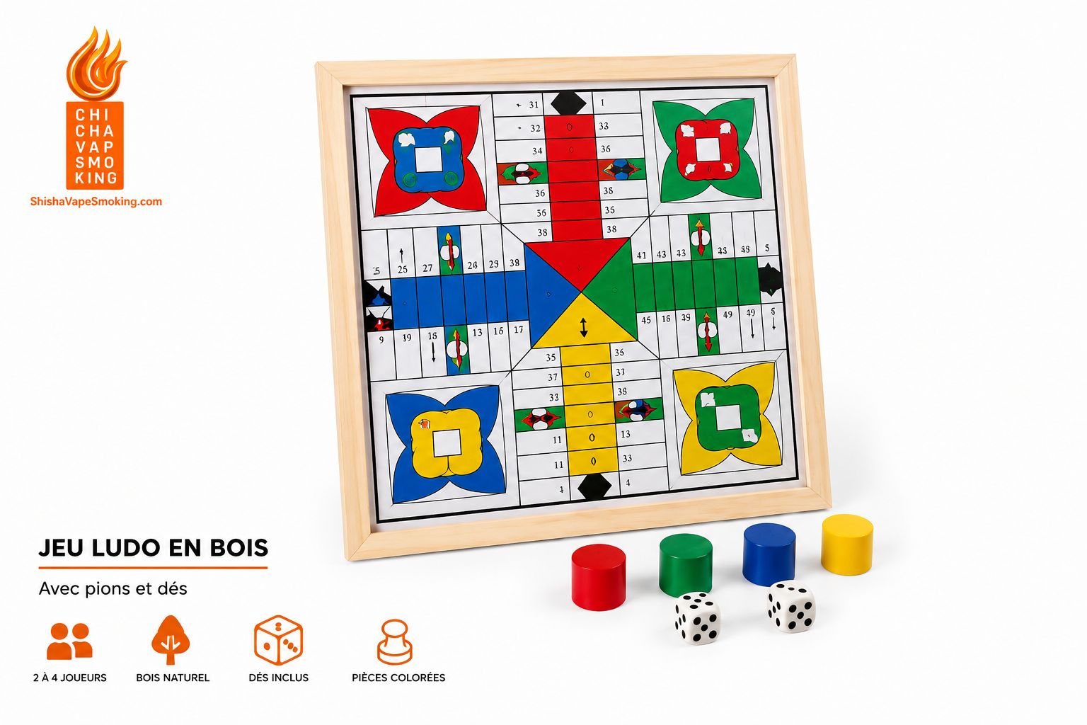 Jeu Ludo en Bois Premium